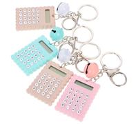 4 Pièces Petite Calculatrice Électronique Portabl e Biscuit | Calcul des Pourcentages, Format Compact Léger, Usage Scolaire Quotidien, Se Glisse Facilement un Paquet Couleur Aléatoire