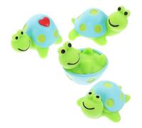 4 Pièces Petite Figurine Tortue Verte en Résine | Finition Polie, Textures Détaillées et Style Ludique, pour Bureau, Étagère, Clavier ou Rétroviseur