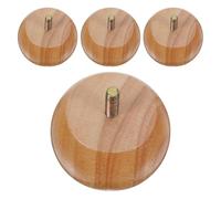 4 Pièces Pied de Meuble Robuste en Bois Rond, Rehausseur Moderne | Pied de Table Bois, Pieds de Meuble en Bois, Canapés et Bancs, Installation Facile, Style Rétro, Peinture Possible