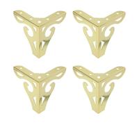 4 Pièces Pieds de Meubles en Métal Doré, Style Moderne pour Canapé | Conique Triangulaire Évidé, Montage D’angle Stable, Hausse la Hauteur, pour Tables et Tables de Nuit