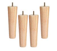 4 Pièces Pieds de Table en Bois Massif Meubles de Remplacement Cône Droit Coniques Pieds Pattes de Meubles pour Canapé Lit Armoire Chaise Meubles Jambes M10(30cm)