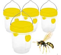 4 Pièces Piege A Guepes Et Frelons Exterieur À Suspendre, Piege Frelon Asiatique Bouteille, Piege A Mouche Moustique Insecte Jardin