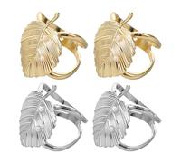 4 Pièces Pince à Châle Feuilles en Alliage avec Fermoir Décoratif | Clip Léger et Portable, Maintien Sûr, Design Nature, Accessoire Bijoux