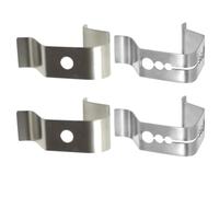 4 Pièces Pince Thermomètre Barbecue Acier Inoxydable à Trois Trous | Fixation Stable de Sonde, Lecture Précise, Clips Cuisine et Grill, Lot Pratique en Métal