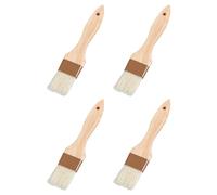 4 Pièces Pinceau à Badigeonner pour Barbecue, Manche Bois | Application Uniforme, Isolation Thermique, Usage Polyvalent, Facile à Nettoyer, pour Cuisson, Grillades et Sauces