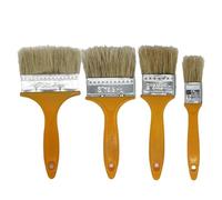 4 Pièces Pinceaux Peinture,Pinceaux Plats,Pinceaux pour Mur,Lasure,Colle,Teinture et Bricolage Intérieur Extérieur