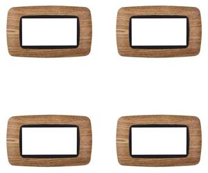 4 pièces, plaque compatible avec Bticino Living, plaques en plastique courbées