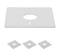 4 Pièces Plaque de Recouvrement Vierge Électrique 1 Trou 1 Gang | Finition Brossée Argentée, Centre 60mm, Installation Facile, Protège la Surface du Mur