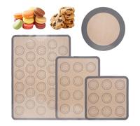 4 Pièces Plaque Macarons Silicone, Quatre Formats Tapis de Cuisson | Antiadhésifs Tapis Macaron, Antidérapants Tapis Cuisson Silicone pour Four Domestique Biscuits, Pain, Pizza Backmatte Silikon