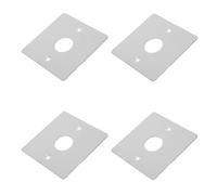 4 Pièces Plaque Murale Vierge en Métal pour Interrupteur 1 Trou 1 | Acier Inoxydable Brossé, Format 8,60x8,60cm, pour Boîte Électrique Standard 86