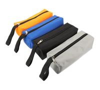 4 Pièces Pochette à Fermeture Éclair en Toile Oxford | Large Ouverture, Structure Robuste, Organisation Rapide, pour Mécanique Automobile et Bricolage, Multimetre et Clés