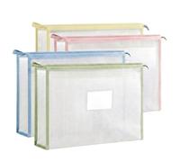4 Pièces Pochette Document Zippée A4, Matériau EVA, Étanche | Grande Capacité 34x24x6CM, Porte-cartes, Parois Renforcées, Bureau École Voyage, Livres Cahiers Documents