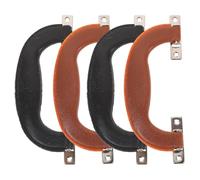 4 pièces Poignée de Meuble en Plastique Noir 14,8x5,2x0,6cm | Prise Confortable, Surface Lisse, Remplacement, pour Tiroir, Armoire ou Coffret
