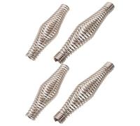 4 pièces Poignée de Porte de Barbecue 5,5" 4,3" Acier Inoxydable à | Poignée Amovible de Rechange en Bois Épais, Protection Brûlures, Usage pour Portes de Fourneau Extérieur