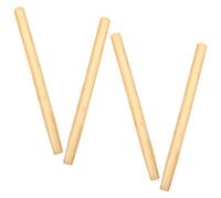4 Pièces Poignée de Remplacement en Bois, 38x3,2x3,2cm | Manche Droit en Bois Dur, Surface Polie sans Échardes, Prise Antidérapante pour Entretien Paysager et Réparation