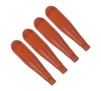 4 Pièces Poignée de Théière en Bois de Hêtre Antidérapante, Marron | Poignée Ergonomique pour Thé, Usage Cérémonie Gongfu, Texture Boisée, pour Bouilloire Latérale et Service