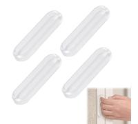 4 Pièces Poignées de Porte de Balcon Silicone Adhésives, poignées de porte coulissante ovales, poignées de tiroir pour poignée de meuble, porte en verre, poignée de fenêtre, tiroirs, armoires