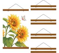 4 Pièces Porte Affiche Magnétique 31 cm Cadre Magnétique Bois pour Affiches | Porte-Affiches A3 Support Affiche Moderne et Suspendu pour Affiches Cadres Photo Photos et œuvres D'Art