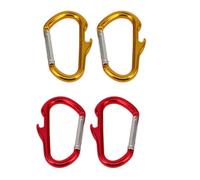 4 Pièces Porte-clés Décapsuleur de Sécurité en Alliage D'aluminium | Mousqueton Léger, Transport sans Mains, pour Cyclistes et Grimpeurs, à Fixer sur Ceinture ou Tracteur Couleur Aléatoire