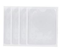 4 Pièces Porte-poches En Plastique Auto-adhésifs Étiquettes Autocollants Couvre-cartes Porte-badges Pour Organiser Protection