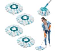 4 Pièces pour Têtes de Rechange Clean Twist Disc Mop Micro Kit, pour Tous Types de Sols, Les Particules de Saleté