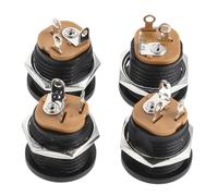 4 Pièces Prise de Charge pour Balance 6v Connecteur Rond Noir | Pièce de Rechange, Montage sur Panneau, Circuit Stabilisé, Boîtier Pc, Usage Laboratoire et Commerce
