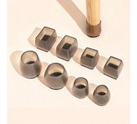 4 pièces Protecteurs de sol pour pieds de chaise, capuchons de pied de meuble en silicone épaissi, couvre-pied de table anti-dérapant, pour sols en bois dur. Couvre-pieds en silicone pour protéger les