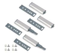 4 Pièces Push to Open Poussoir Porte Placard, Système d’Ouverture Push-to-Open Encastrable Puissant, Fermeture Amortisseur pour Meuble, Armoire et Porte Lourde