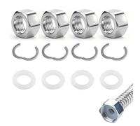 4 Pièces Raccord 3/4" pour Tuyau Ondulé DN20, Kit de Raccordement en Acier Inoxydable, pour Installation Solaire et Sanitaire