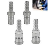 4 pièces Raccord Compresseur Air BSP Raccord Rapide Pneumatique Mâle Femelle pour Tuyau Euro Coupleur Pneumatique Accessoire