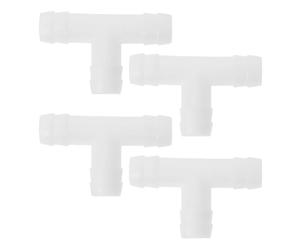 4 Pièces Raccord pour Climatiseur à Trois Voies Blanc en Plastique | Siphon Condensat Climatisation, Connecteur Barbelé Antidérapant, pour Tuyau Souple et Unité Extérieure
