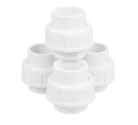 4 Pièces Raccord Union de Tuyau Pvc Blanc Sch40 pour Eau