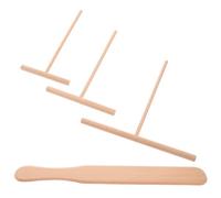 4 Pièces Raclette à Pâte à Crêpes en Bois, pour Cuisson Facile | Léger et Maniable, Grattage de Pâte, Limite L’accumulation, Cuisine et Crêpière