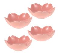 4 Pièces Ramequin à Fleurs en Céramique Rose, Petit Plat Dessert | Design Pétale Japonerie, Léger et Facile D'entretien, pour Table, Trempettes, Apéritif et Accompagnements