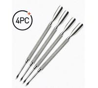 4 pièces Râpe à Callosités Double Face - Râpe à Callosités Biface en Forme de Cuillère Aiguisée, Nettoyage en Acier Inoxydable, Outil de Manucure et Pédicure, Fournitures pour Art Ongulaire, Rentrée S