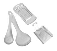 4 Pièces Râpe à Gingembre et Ail en Acier Inoxydable | Design Pelle et Cuillère, Multi-usage pour Légumes-racines, Nettoyage Facile, Aide Pratique Cuisine