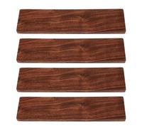 4 Pièces Rectangle de Bois Brut en Noyer Massif, Planche | Découpes en Bois Bricolage, Grain , Surface Lisse, Atelier, Accents de Meubles et Décoration