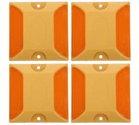 4 Pièces Réflecteur Routier Plastique Réfléchissant | Marqueur de Signalisation D'allée, Installation Facile, Haute Visibilité, Résistant à L'usure, Guidage