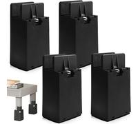 4 pièces Rehausseur de meuble 10 cm, Rehausseur de lit réglable avec pince à vis, Rehausseur de table, Rehausseurs de chaise à forte charge, Rehausseur de table, Rehausseurs de lit pour largeur de 10