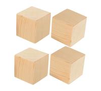 4 Pièces Rehausseur Pied de Table en Bois, Bloc Stable sans Outil | Rehausseurs de Pieds de Table, Cadre de Lit et Canapé, Installation Facile, Usage Bureau et Maison