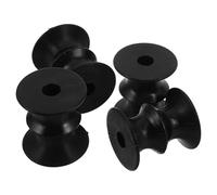 4 Pièces Roue à Rouleaux de Mât de Chariot Élévateur 44mm 3t | Galet de Guidage V Rainuré en Plastique, Axe 10mm, Remplacement Précis pour Rails de Levage Noirs