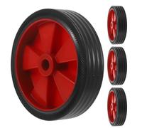 4 Pièces Roue de Compresseur 13mm en Plastique, Roulettes Antichoc | Rouge, Trou de 13mm, Usage Garage et Industrie, Installation Facile, Fonctionnement Silencieux
