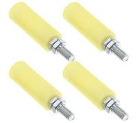 4 Pièces Roue de Portail Coulissant en Nylon, Galet Guide | Roue Porte Coulissante Jaune, Roulement Porteur en Acier, Fixation Solide par Boulon, Guidage Résistant à L’usure