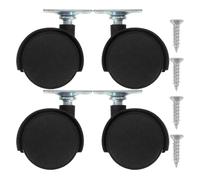 4 Pièces Roulette Pivotante pour Meubles en Plastique à Filetage | Mobilité Aisée, Support Stable et Design Réduisant le Bruit, pour Table Basse et Table de Nuit