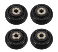 4 Pièces Roulette Robuste en Nylon 3 Pouces pour Chariot, Remplacement | Surface Nervurée Antidérapante, Bande Large, Base Extra-large, Adaptée aux Diables et Chariots en Entrepôt
