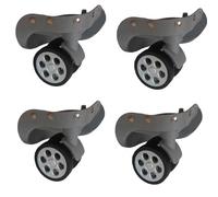 4 pièces roulettes de chariot en caoutchouc remplacement pour boîte à bagages 60x1 2mm / 55x12mm roue de valise robuste kit pivotant à 360 degrés roulettes de chariot