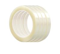 4 Pièces Ruban Résistant à la Chaleur Transparent pour Presse à Chaleur, Adhésif Thermorétractable pour Sublimation,pour Projets DIY et Protection Électronique, Résistance 220 °C(10 mm x 33 m)