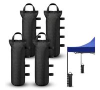 4 Pièces Sac Lestage Tonnelle, Sac de Sable Remplissable, Anti-Vent Stable Poids Tonnelle, Sac de Lestage pour Tonnelles, Sandbag Épais Oxford 800D, Leste pour Pied de Tonnelles Auvent et Tente