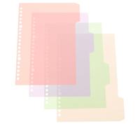 4 Pièces Séparateurs D'index PP pour Classeur Rose, Reliure Pastel | Cahier Pastel, Organisation Facile des Pages, Usage Étude Maison