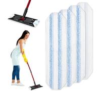 4 Pièces Serpillere Recharge pour Vileda H2PrO Balai Kit, Microfibre pour O-Cedar H2PrO Lavette Absorbante Recharge